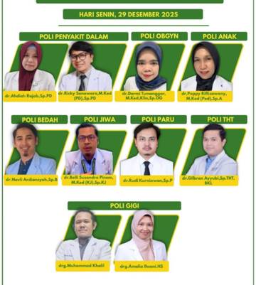  Ini Jadwal Dokter Spesialis RSUD Singkil