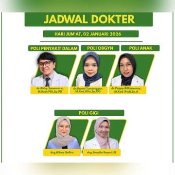 Jadwal Dokter Spesialis RSUD Aceh Singkil 2 Januari