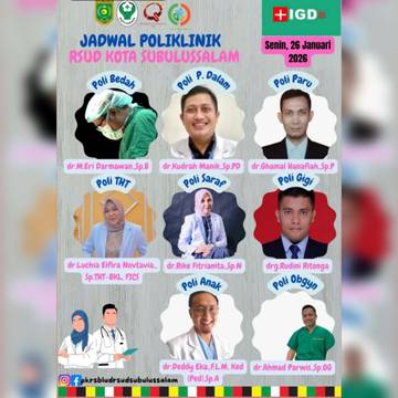 RSUD Subulussalam Siagakan Delapan Dokter Spesialis Senin Besok