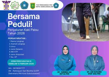 Pembagian Kaki Palsu Gratis di Subulussalam, Syarat-Pendaftarnya