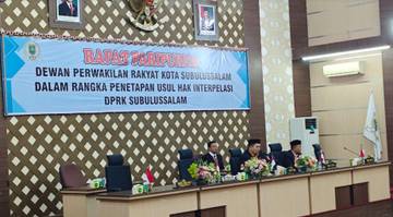 Tiga Fraksi DPRK Subulussalam Resmi Sahkan Hak Interpelasi