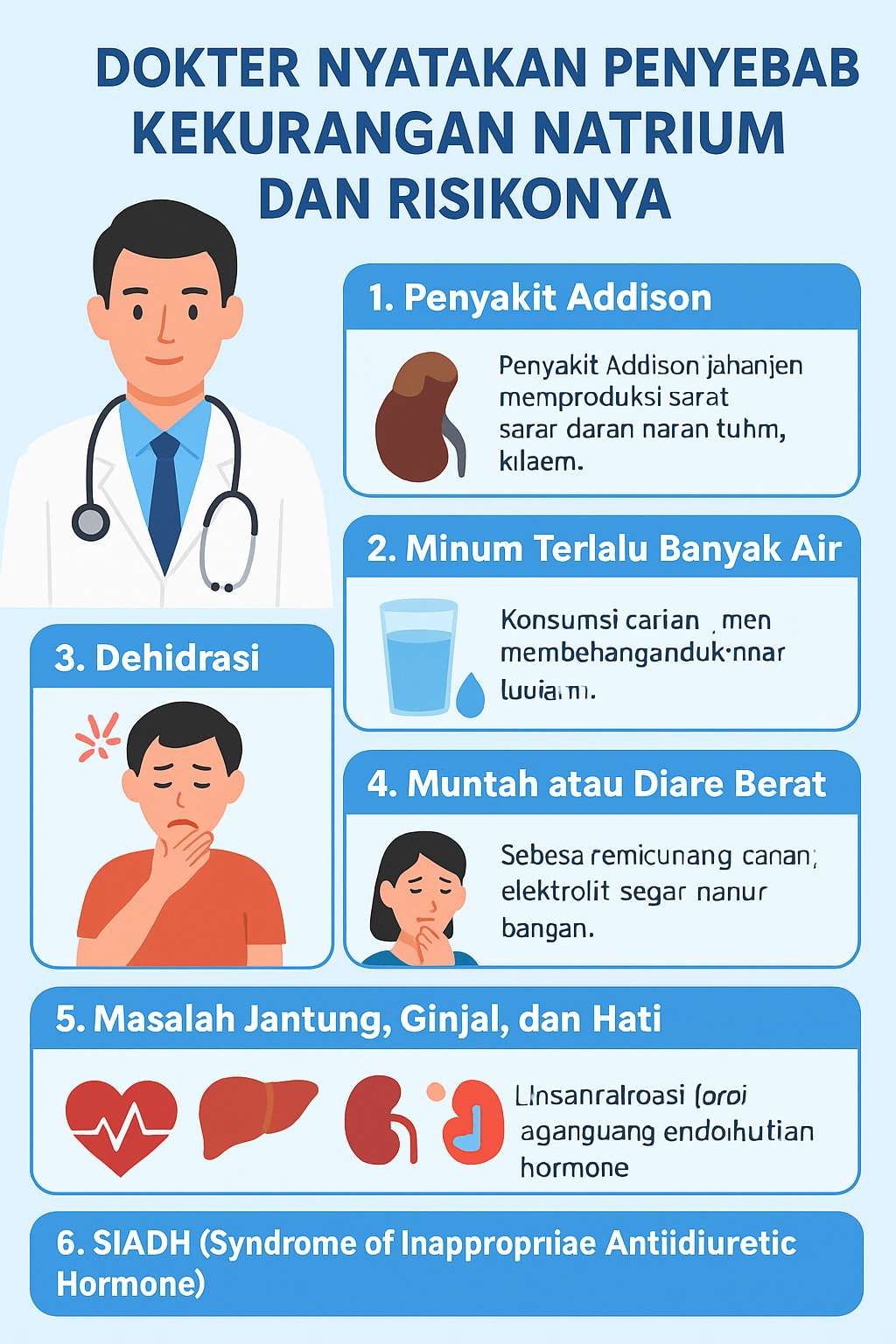 Penyebab Kekurangan Natrium dan Risikonya