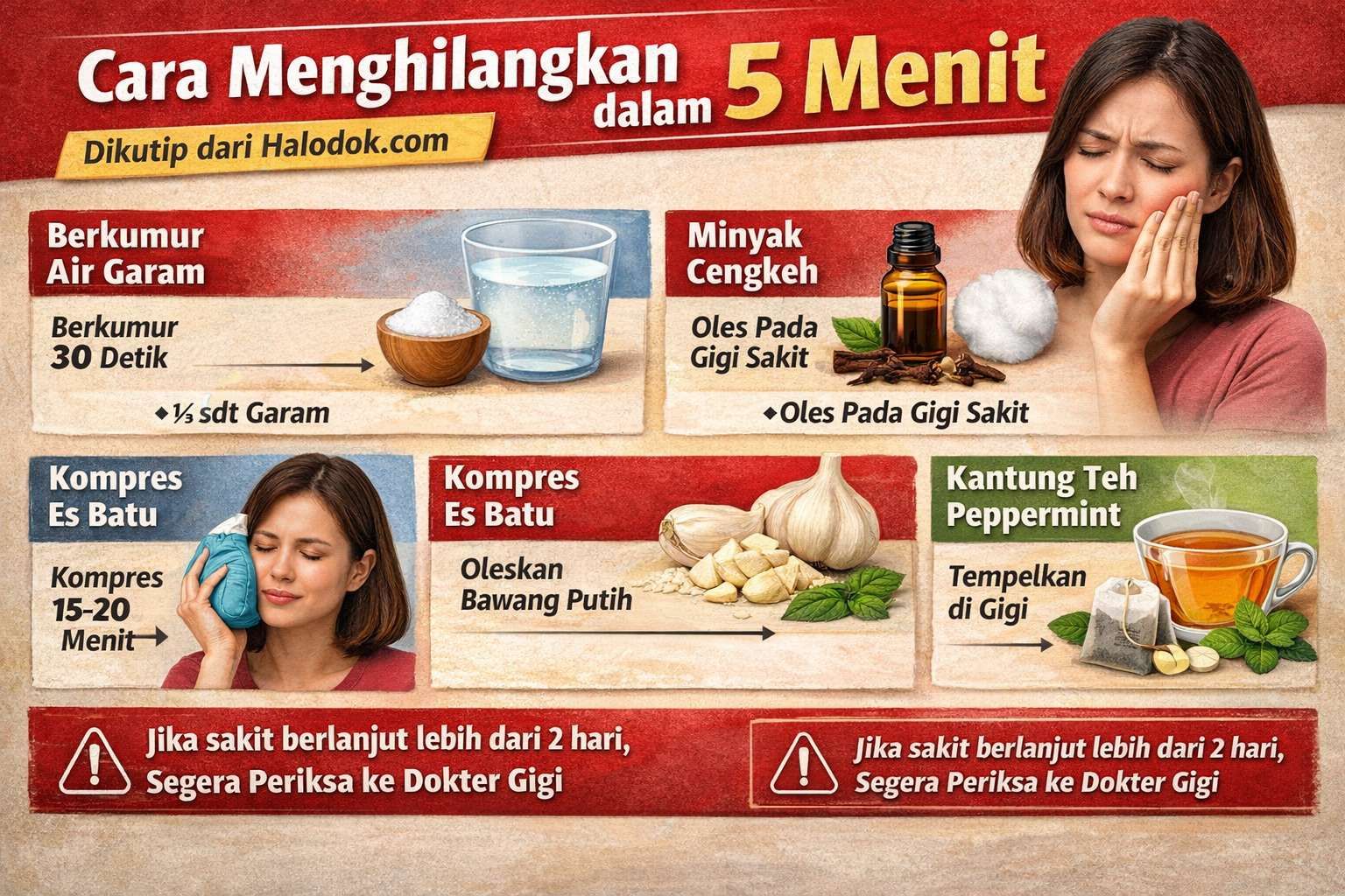 Pertolongan Awal Meredakan Sakit Gigi Dalam Waktu Singkat