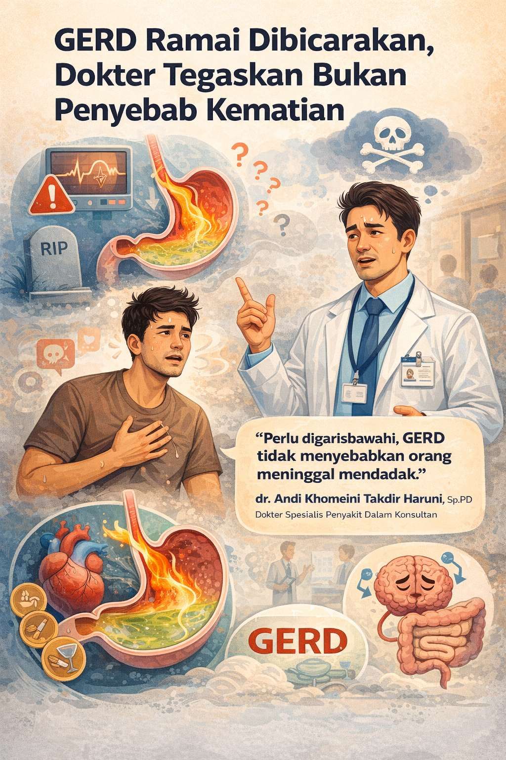 GERD Ramai Dibicarakan, Dokter Tegaskan Bukan Penyebab Kematian