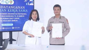 Dukung Proses Pendidikan, FK Unpatti & RS Bhayangkara Lakukan Kerjasama 