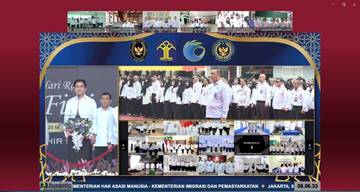   Kemenko RI Pimpin Apel Pagi Diikuti Jajaran Kemenkum Maluku