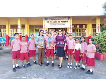 Pelajar SD 85 Ambon Raih 4 Emas Kejuaraan Karate di Jatim