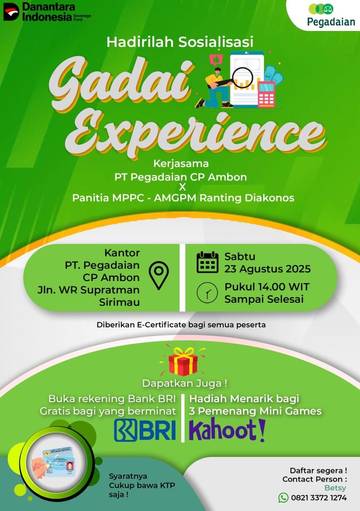Pegadaian Ambon Gandeng AMGPM Sosialisasi Gadai Experience