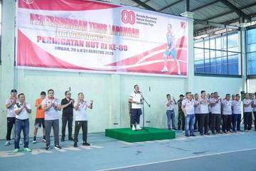 Pangdam Putranto Tutup Pertandingan Tenis Lapangan 