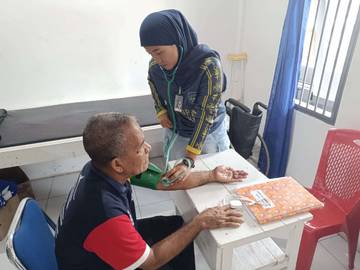 ​Peduli Kesehatan Lansia, Lapas Wahai Gandeng Tenaga Medis