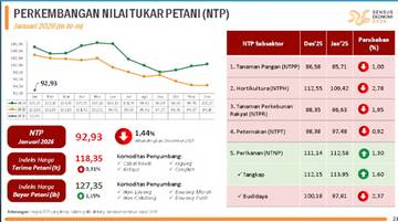 NTP Maluku Turun 1,44 Persen Januari 2026, Terendah di Indonesia