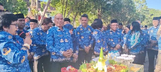 Sekda Alor Pimpin Apel Korpri Diakhir Masa Jabatan