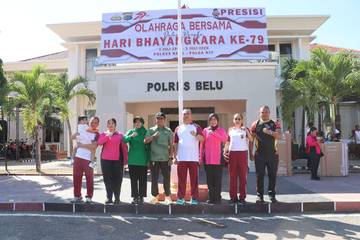 Kebersamaan TNI-Polri Sambut HUT Bhayangkara ke-79