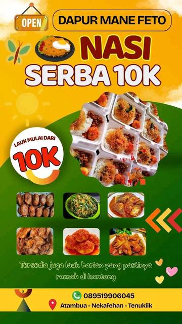 Dapur Mane Feto, Sesuai Selera Pelanggan