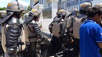 Polres Malaka Kawal Aksi Organisasi Mahasiswa LMND TTU