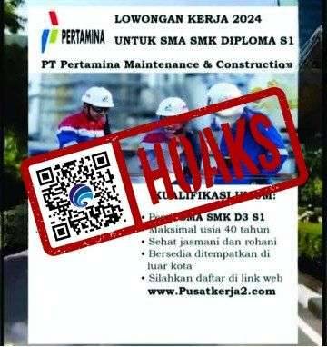 Hoaks, Lowongan Kerja Pertamina Juli 2024
