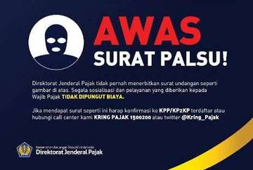 Waspada Penipuan Mengatasnamakan Direktorat Jenderal Pajak