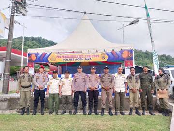 Satpol PP Aceh Jaya Perkuat Pos Ketupat Seulawah 