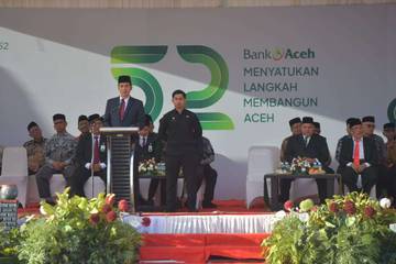 Plt Sekda Pimpin Upacara HUT Bank Aceh ke-52