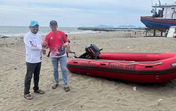 Pengprov Porlasi Aceh Bantu Perahu Karet 