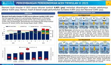 Perkembangan Perekonomian Aceh Triwulan III 2025