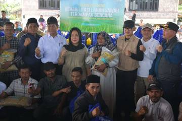 Mentan Groundbreaking Rehabilitasi Sawah di Aceh