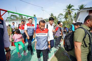 Pertamina Perkuat Pemulihan Huntara untuk Korban Bencana