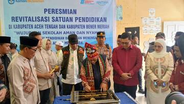 Mendikdasmen Resmikan Revitalisasi 53 Sekolah Rusak di Gayo 