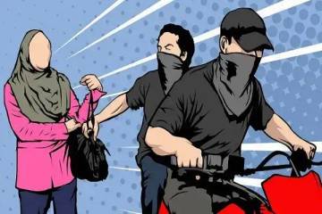 Aksi Jambret di Banda Aceh Terekam CCTV 