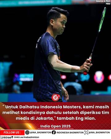 Anthony Ginting Absen di India Open 2025 Akibat Cedera Tangan