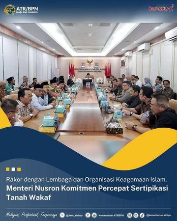  Nusron Wahid Berkomitmen Percepat Sertifikasi tanah Wakaf