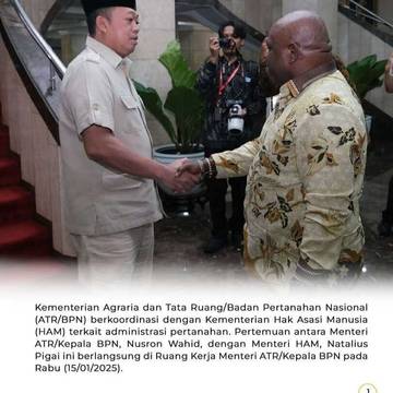 Menteri ATR/BPN Berkoordinasi Dengan Kementerian HAM 