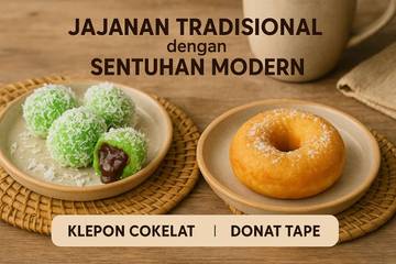 Klepon Cokelat dan Donat Tape, Inovasi Jajanan Tradisional