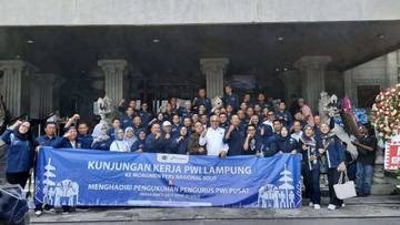 Rombongan PWI Lampung Mendapat Apresiasi Ketum PWI Pusat