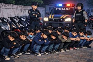 Hendak Tawuran, 14 Remaja di Bandarlampung Diamankan Polisi