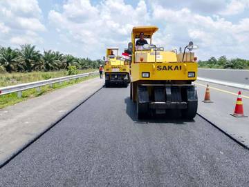 Sejumlah Titik Tol Ruas Terpeka Lampung Diperbaiki