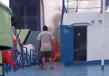 KMP Amarisa Nyaris Terbakar Di Perairan Bakauheni