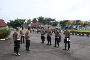 Polres Tulang Bawang Gelar Apel Pagi Tingkatkan Disiplin