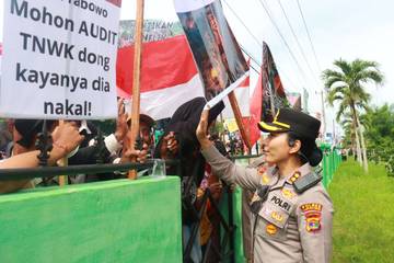 Polres Lamtim Amankan Unjukrasa Terkait Konflik Gajah 