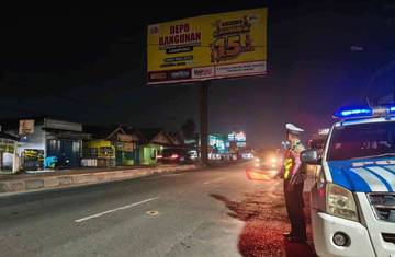 Polres Lampung Selatan Patroli Malam di Jalinsum Natar