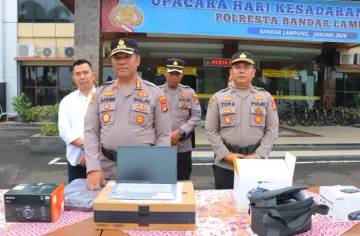 Polresta Bandar Lampung Terima Kendaraan Operasional Ramah Lingkungan