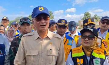 Menteri PU Tinjau Jembatan Way Bungur Lampung Timur