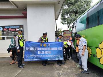 Satlantas Mesuji Periksa Angkutan Umum Jelang Mudik Lebaran