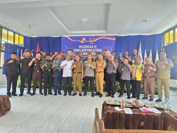 Buka Musorkab XI, Wabup Ajak KONI Lampura Bangkit