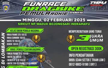 Awal Februari, Funrace Dragbike Pemula Digelar di Indramayu
