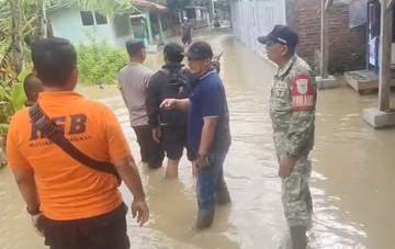 Danramil Pamanukan Pantau Baniir di Dua Kecamatan 