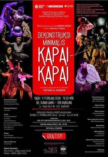 Teater Kontemporer “Dekonstruksi Minimalis KAPAI-KAPAI” Dipentaskan di ISBI