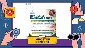Hoaks, Peluncuran Program BLT UMKM Sebesar Rp5 Juta