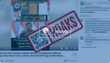 Hoaks, Prabowo Dukung Pengusutan Dugaan Ijazah Palsu Jokowi