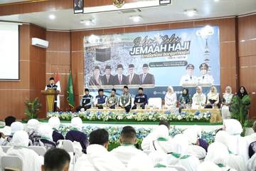 JCH Kloter 7 Dihimbau Kenakan Ihram dari Tanah Air